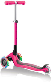 Globber Junior Foldable Lights Scooter Neon Pink 437 - 110 - Colorland Toys
